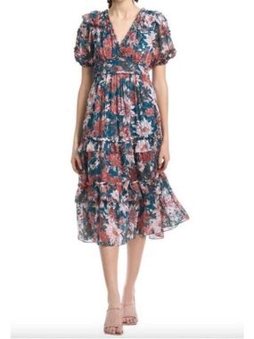 sachin & babi minnie off-the-shoulder floral a-line midi dress Sachin + Babi | Dresses | New Sachin Babi Size 4 Minnie Offtheshoulder Floral  Midi Dress Glacial Blue